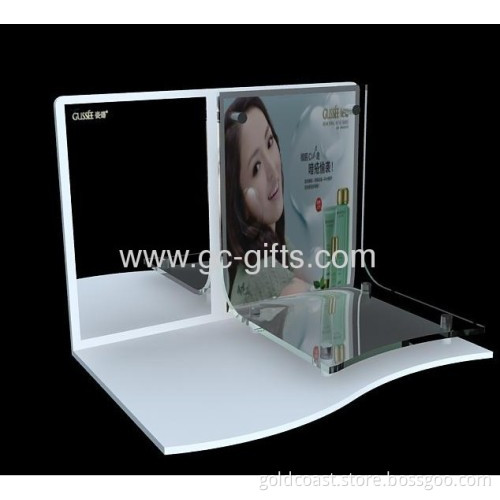 Acrylic Makeup Display Stand With Mirror